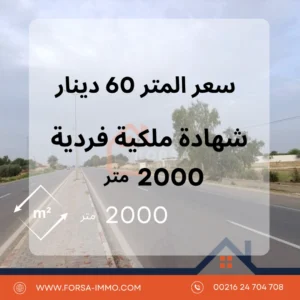 2000 متر بشهادة ملكية فردية