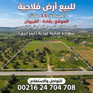 أرض فلاحية للبيع برقادة 3.5 هكتار